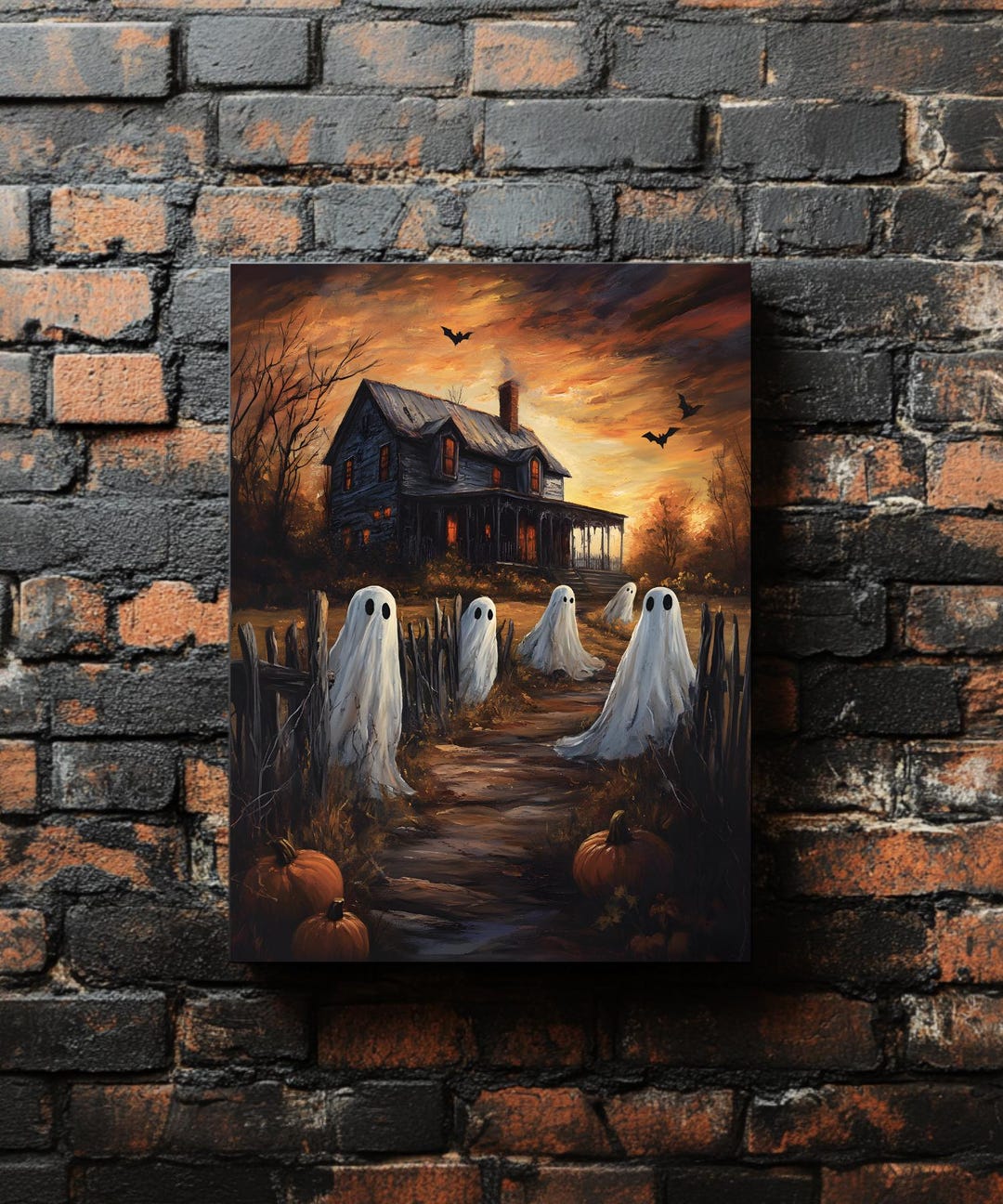 Rustic Farmhouse Ghost Printable Halloween Wall Art | Rustic Halloween ...