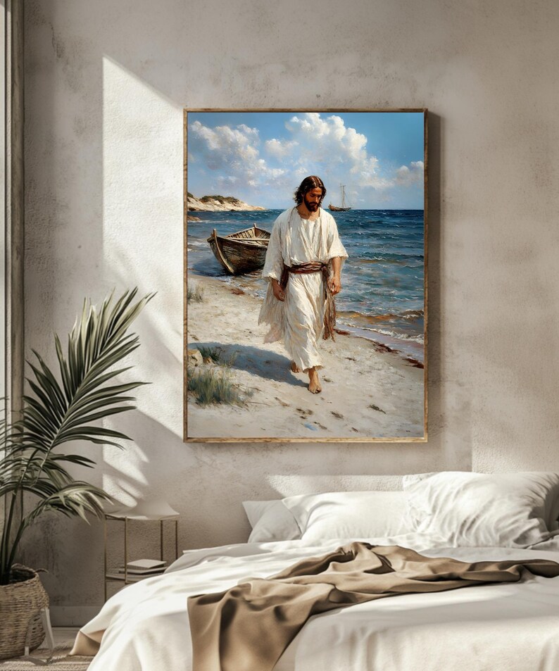 Jesus by the Seashore Printable Christian Wall Art | Fishers of Men ...