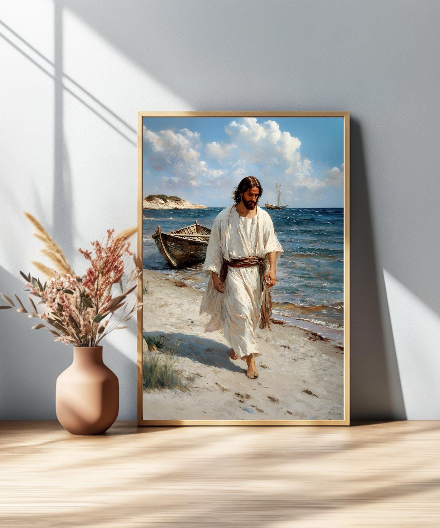 Jesus by the Seashore Printable Christian Wall Art | Fishers of Men ...