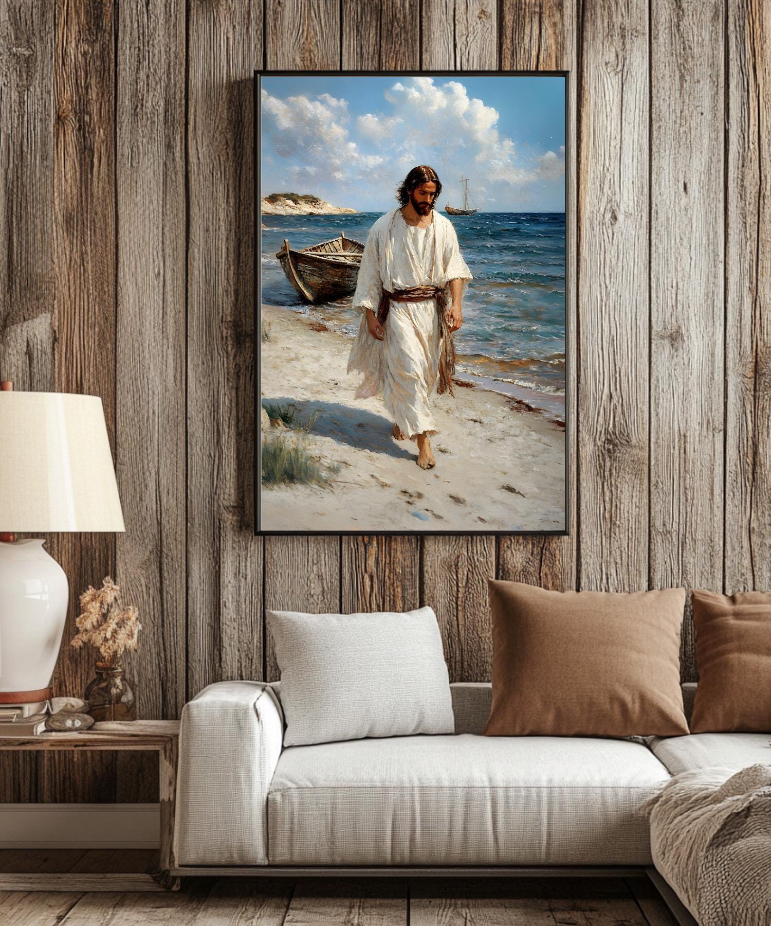 Jesus by the Seashore Printable Christian Wall Art | Fishers of Men ...