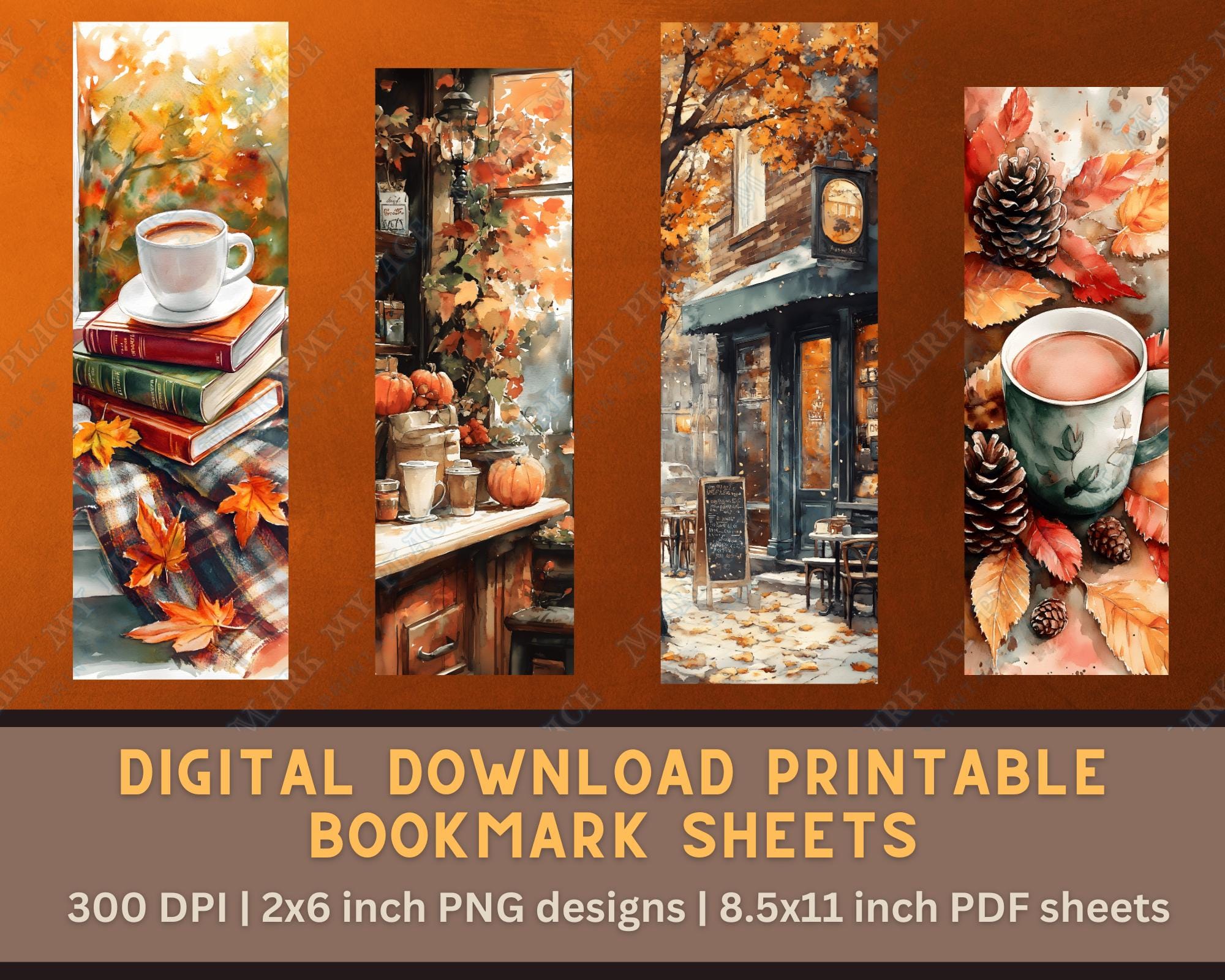Cozy Fall Coffee Printable Bookmarks | Pumpkin Spice Bookmark | Fall ...