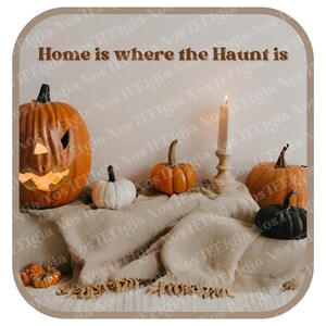 Home is where the Haunt is 70s Retro Groovy Cool Gemütlich Halloween PNG Datei