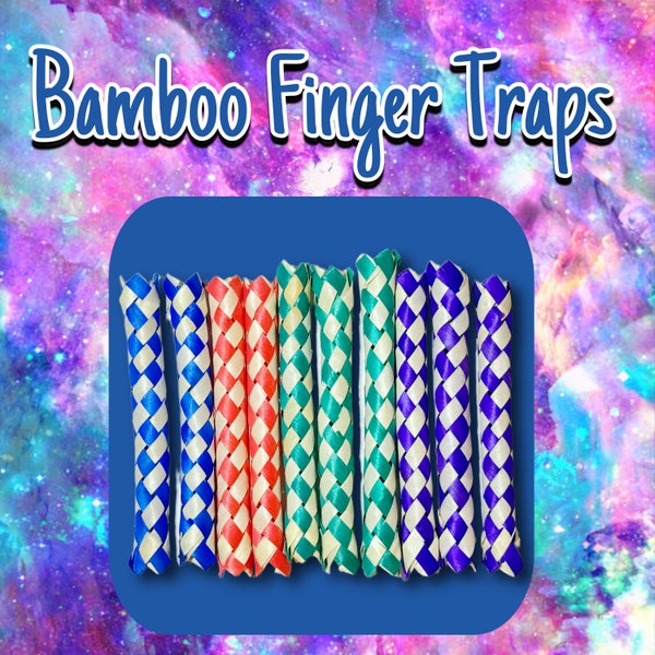 10 Piece Bamboo Finger Trap Set | Natural Chew Toys for Small Animals | Chinchillas, Rabbits, Birds, and more!