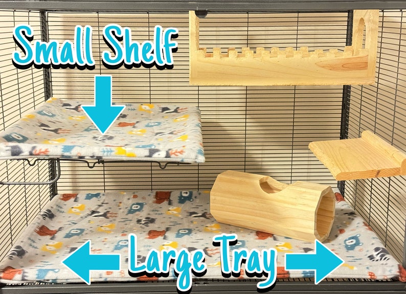 Anti Pill Blizzard Fleece Tray Liner Cage Sets for Critter Nation/ferret Nation Cages Handmade