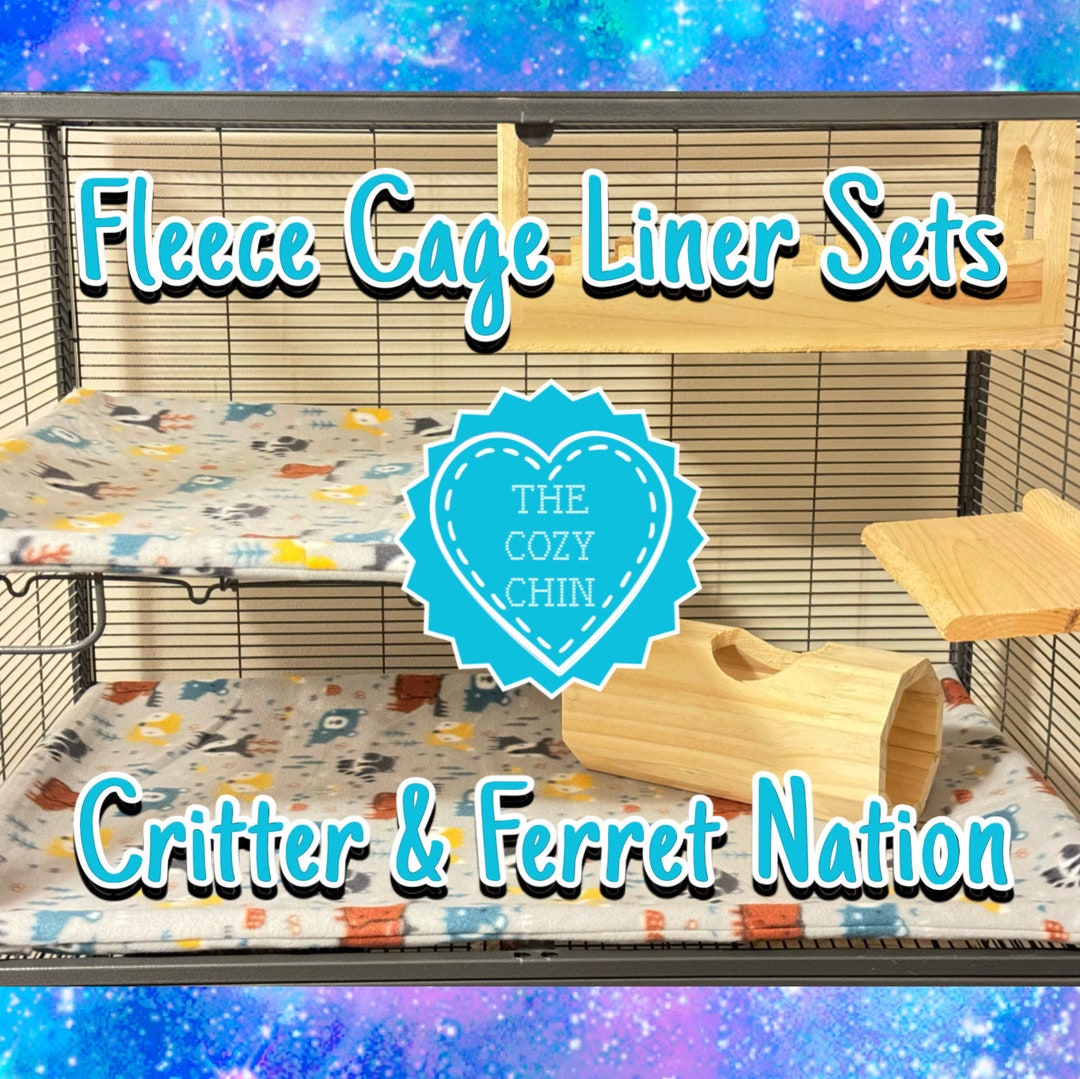 Anti Pill Blizzard Fleece Tray Liner Cage Sets for Critter Nation