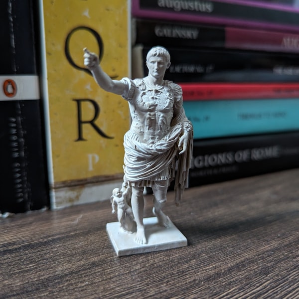 Hand painted 3D resin printed Augustus of Prima Porta statue ~7cm tall | Roman Empire | Ancient Rome | History | Classics