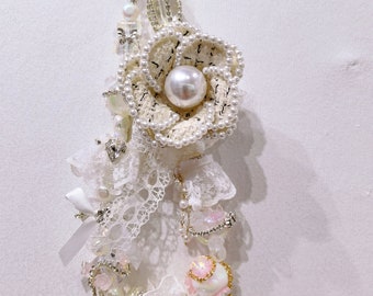 Cadena de cristal para teléfono móvil, cadena de bolso, decoración