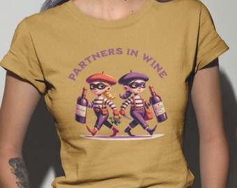 Partners in Wine American Apparel  Vintage Unisex T-Shirt | 100% Cotton | Ethical & Sustainable