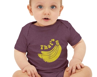 Infant Bodysuit, That's Bananas Design for Babies, Soft & Sustainable Newborn Outfit, Baby Shower Gift, Organic Cotton Romper, Cute Infant