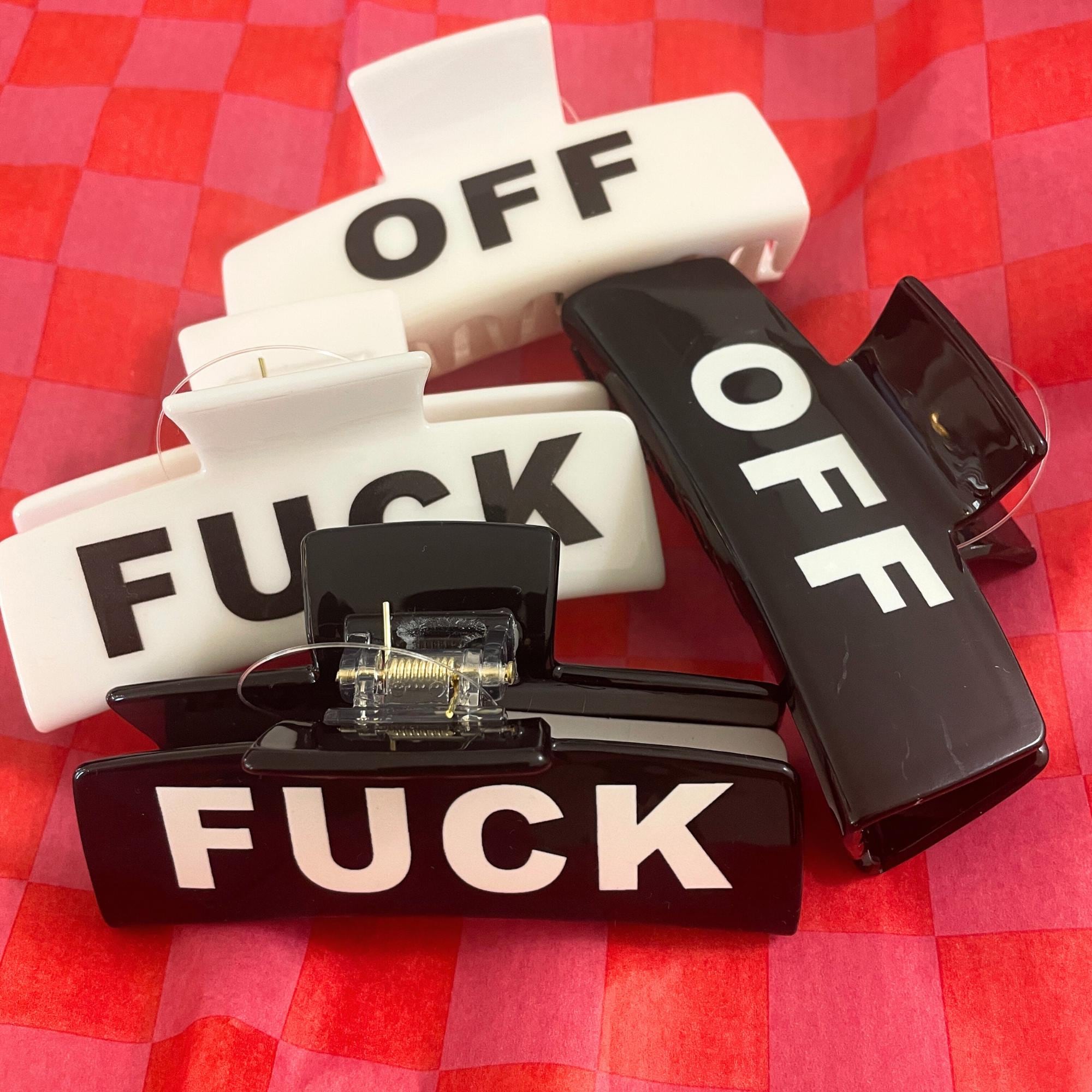 F*ck Off Hair Clip Set F Off Hair Clip – Boyar Gifts NYC main image 2