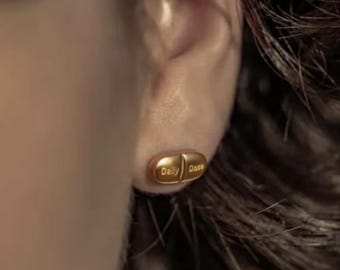 Daily Dosage Pill Wellness Studs