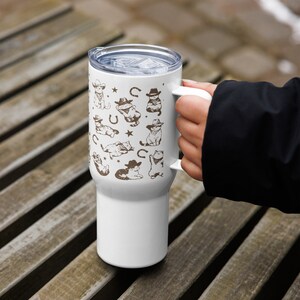 Travel Mug With Handle That Fits in Cup Holder - Etsy