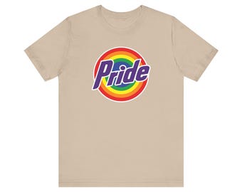 Unisex Bella Canvas 3001 T-Shirt with PRIDE Logo Design  in 9 Colors Unisex Jersey Short Sleeve Tee