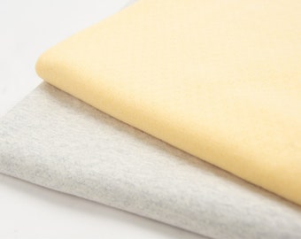 Tricot fin jersey 100 % coton double épaisseur, tissu pointelle en 2 couleurs