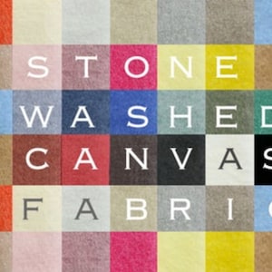 HEAVY CANVAS 100% COTTON in 26 colours, Natural stone washing, by yard (#CV2501)
