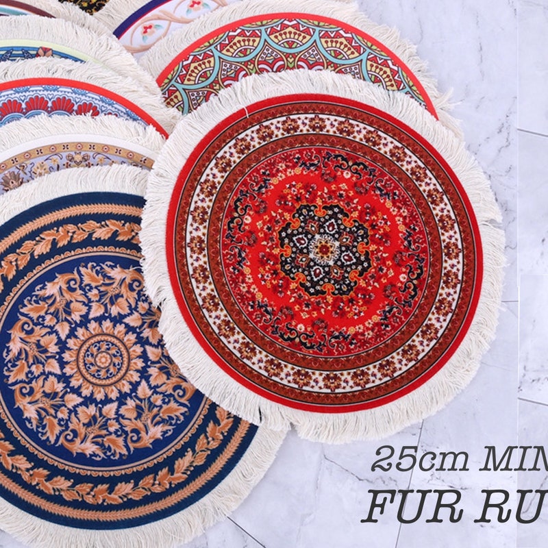 Round Crochet Rug Pattern Small Circular Carpet - Etsy