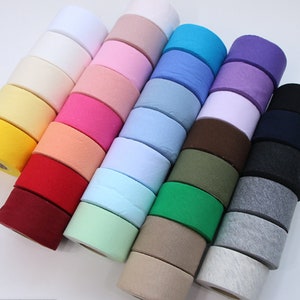 Cotton KNIT BIAS TAPE / 40mm wide / Stretchy Quilting trim ribbon