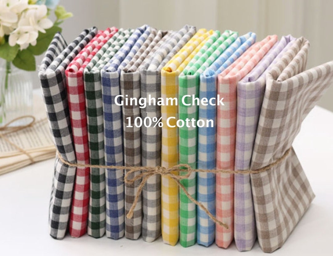 100% Cotton Checked Plaid Gingham Pattern - Etsy