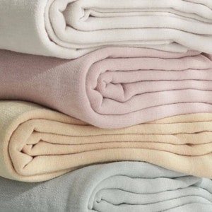 By Yard, Sweatshirt Fleece Knit Fabric, Stretchy Cotton, 7 Colours