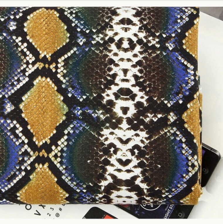 PYTHON SNAKE Pattern 100% Cotton Fabric, Unique Digital Printing, by ...