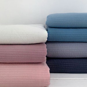 Tissu pur coton matelassé doux en 7 couleurs