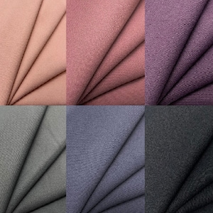 By Yard, Athletic Functional Sports fabric, Stretchy Active wear Jersey Knit 5 Solid Colours