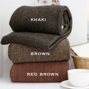 Sweatshirt Fleece Knit in 3 colours, Herringbone print, warm soft fabric, by yard