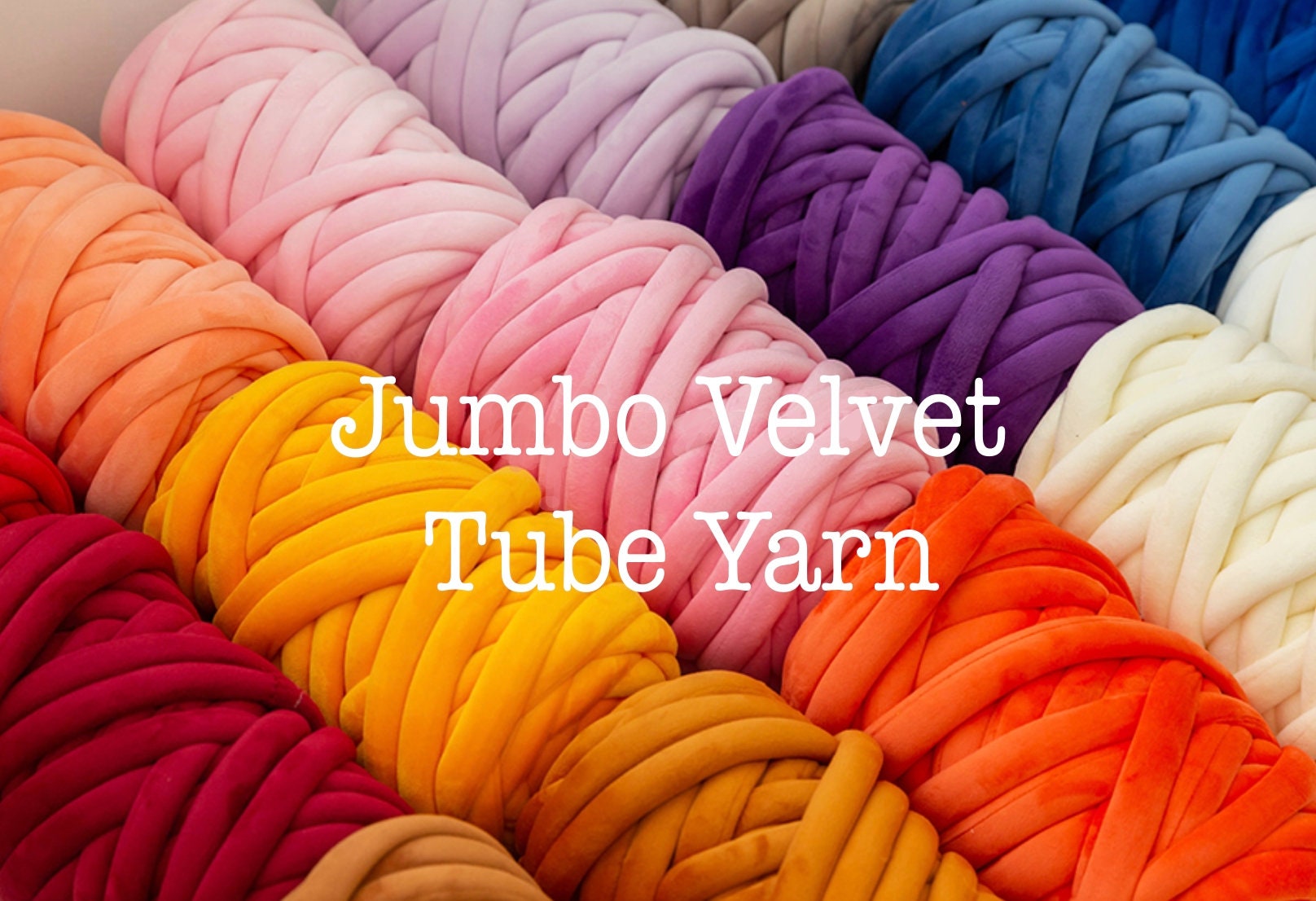 1KG Jumbo Velvet Yarn Giant Chunky Tube Arm Knitting Hand Knitting Handmade Blanket 33 Colour Etsy