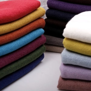 By Yard, WOOL KNIT FABRIC 24 Colours, Soft touch warm knit