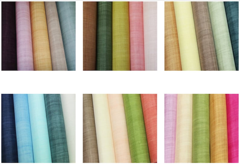 SET OF 4 Colours, Natural RAMIE Fabric, Pojagi Jogakbo Panels - Etsy