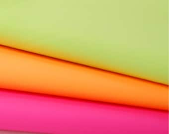 NEON WATERPROOF Fabric , 4 Fluorescent colours, by yard