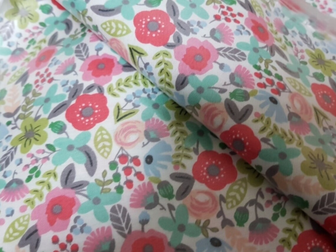 PUL LAMINATE WATERPROOF Fabric Pink Floral Print by Yard - Etsy