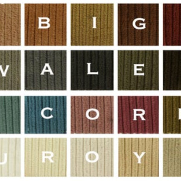 4.5W Big Wale Corduroy Fabric, 27 colours, by Yard, 147cm(58") Width