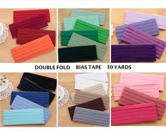 Double fold BIAS TAPE / 10mm / 4~30 Yards /Quilting trim ribbon