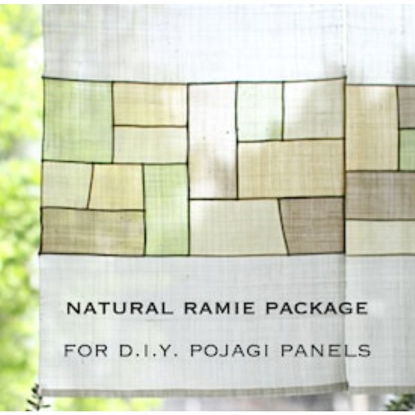 RAMIE Fabric for POJAGI Panels,  100% Natural ramie, DIY package