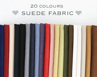 By Yard, FAUX SUEDE 20 Colours, Cover Upholstery Fabric
