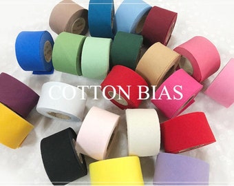 Wide Bias binding tapes, 100% Cotton fabric, 44 colours, by 10 yards (9M) long