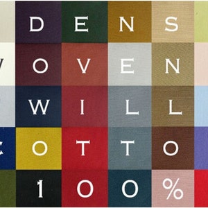 By Yard, WASHED TWILL COTTON 34 Colours, Dense Suiting Fabric
