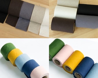 10cm Wide Bias binding tapes, Linen fabric,  10  colours, by 4 yards (3.6M) long