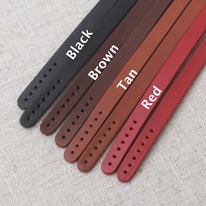 SET DE 2 / Par de asas de bolso de piel auténtica de 68 cm 26 pulgadas / Correas en 4 colores