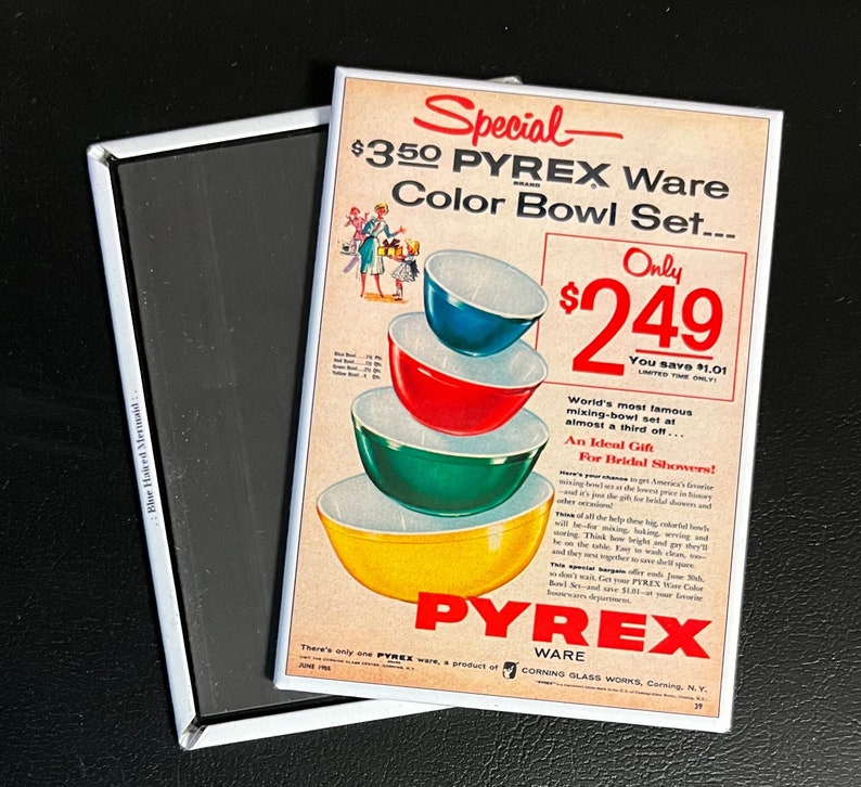 Pyrex Advertisement Retro Pyrex Advertisement Magnet Set - Etsy