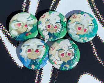 weiße Lilie 1.25 holografische Buttons Sets