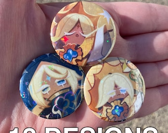 pure vanilla cookie holographic 1.25 inch buttons