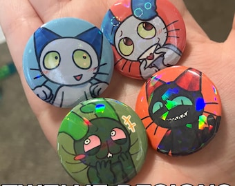 Botones holográficos de 1,25 pulgadas para enseñar al gato