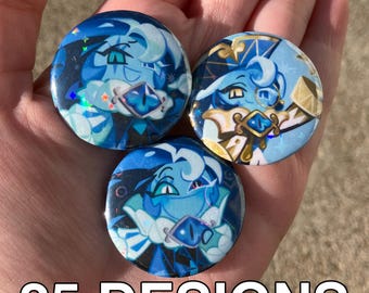 shadow milk cookie holographic 1.25 inch buttons