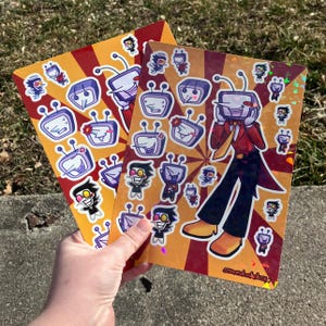 holographisch/glossy Deltarune 8 inch Sticker Seiten Bild 4