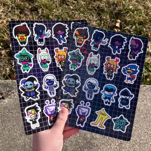 holographisch/glossy Deltarune 8 inch Sticker Seiten Bild 5