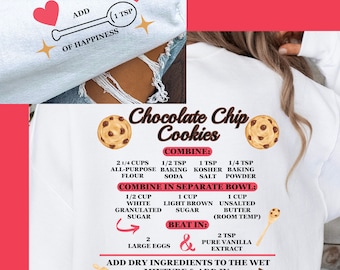 Chocolate Chip Cookie Recipe Sweater, Baking Gift