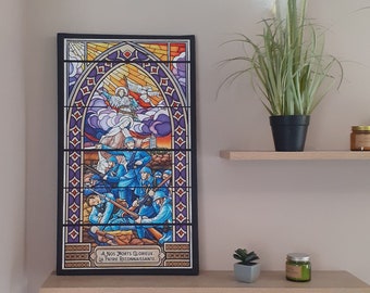 First World War, Joan Of Arc, Saint Therese, Wall Art, Stained Glass Print Painting, Home Decoration, Original Gift