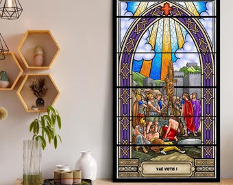 Vae Victis, Gauls, Brennus, Gallic War, Wall Art, Stained Glass Print, Canvas, Home Decoration, Original Gift